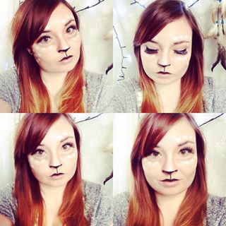  Here's my dire deer make up attempt! The first of three #Halloween Make Up Tutorial Challenges I'll be posting this week. Follow the link in my bio to watch the video! 